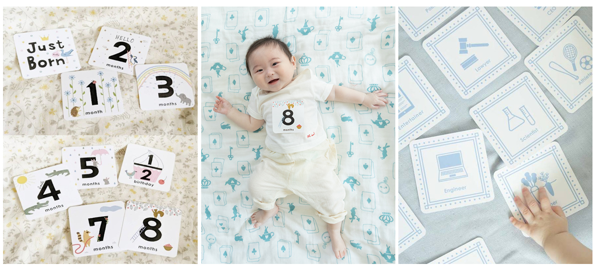 滿月周歲成長紀念卡