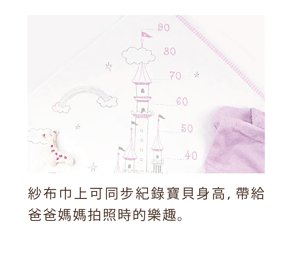 兔寶雲端城堡身高記錄浴巾